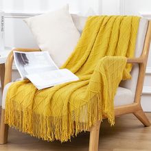 盖毯通用毯子样板房床尾毯卧室床搭沙发民宿装饰布置沙发毯针织热