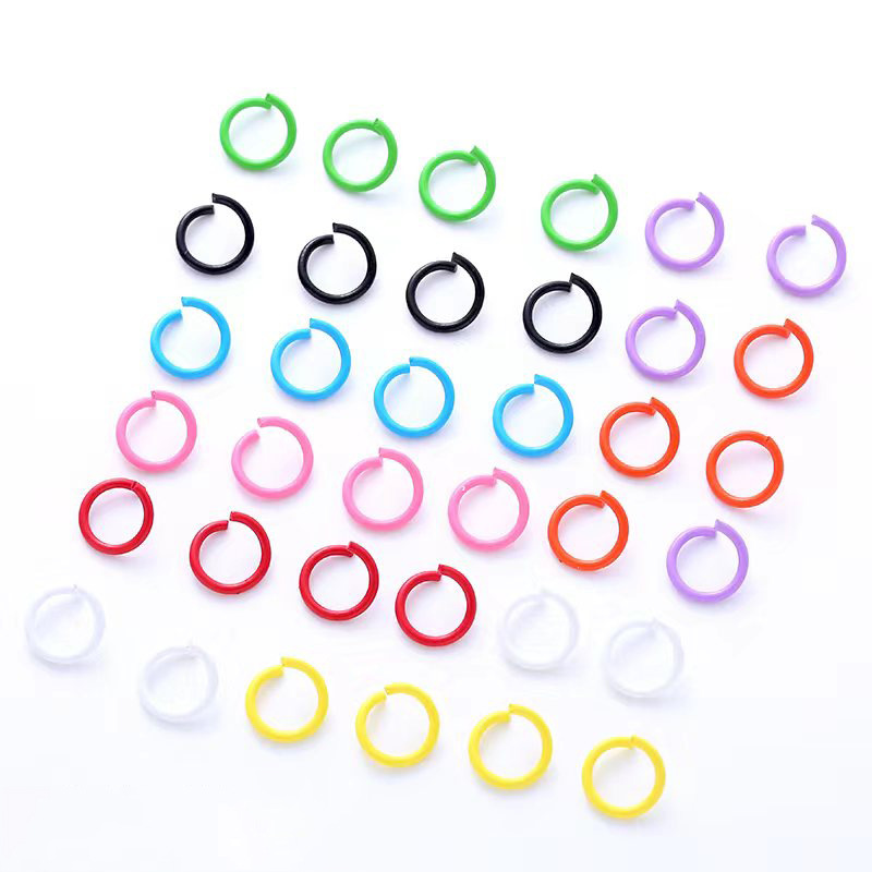 재고 컬러 페인트 오픈 링 DIY 점프 링 보석 액세서리 랍스터 걸쇠 개 열쇠 고리 열쇠 고리 액세서리