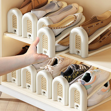 中古风鞋托新品仿藤编鞋柜鞋子收纳节省空间分层可调节鞋托架批发