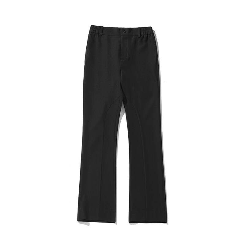 American-style Casual Black Drapey Plus-size Men's Trousers, 2025 Summer Cleanfit Loose Slimming Slightly Flared_voghion.com