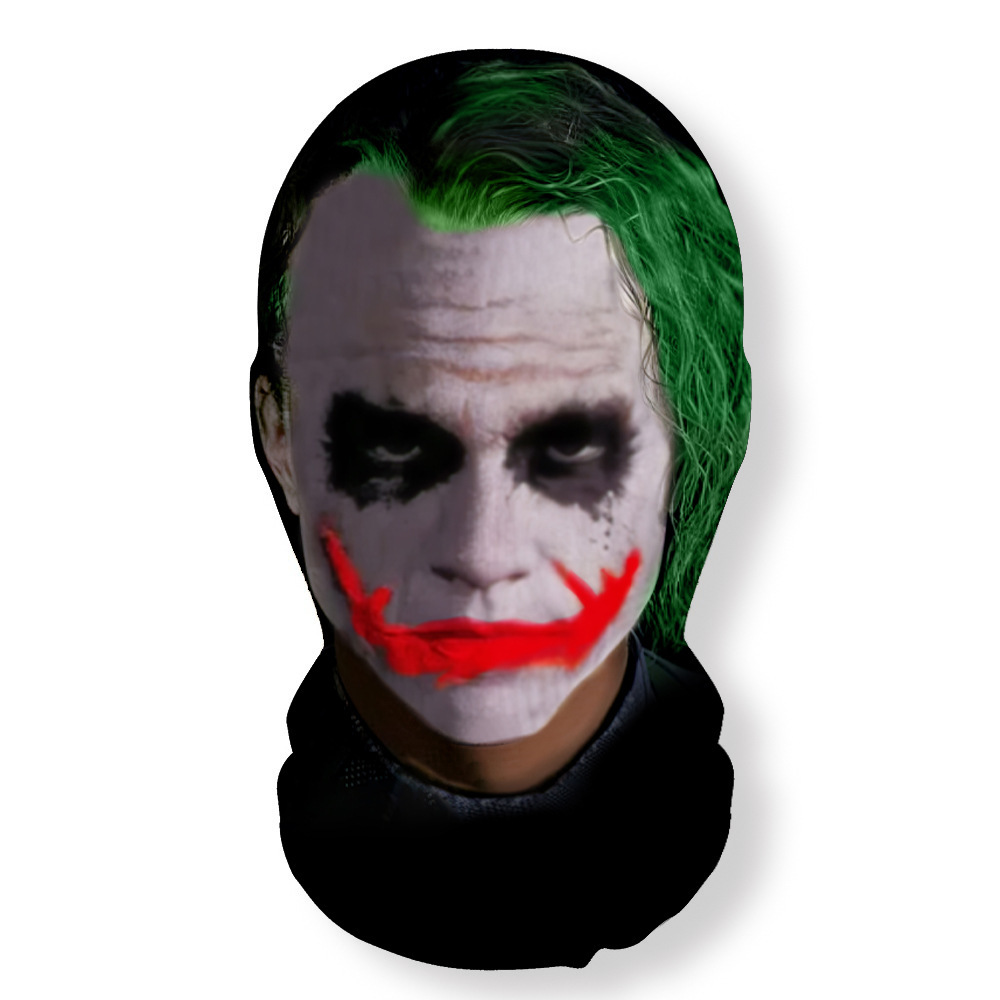 Máscara 3D de payaso para la cara completa, accesorios de terror para Halloween, máscara de broma para fiestas y bailes, protección UV