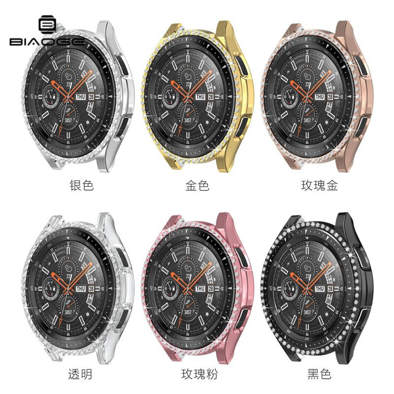 For Samsung Galaxy Watch Active 4 Generation Watch Case Single Row PC Diamond Plating Case
