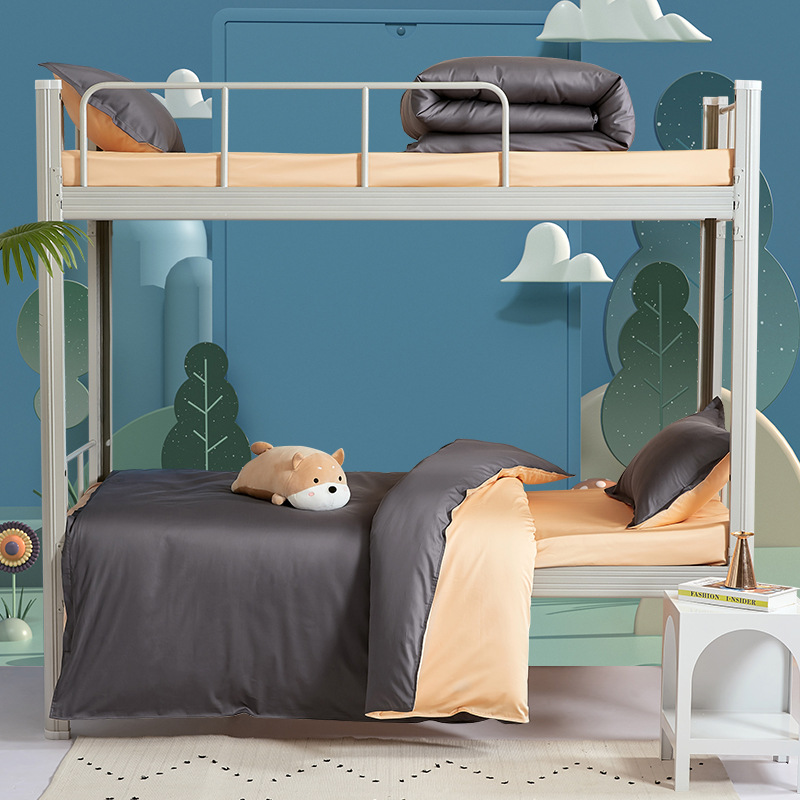 100 dormitorio de algodón largo de algodón conjunto de seis piezas de cama de algodón conjunto de siete piezas de edredón especial para estudiantes conjunto de tres piezas