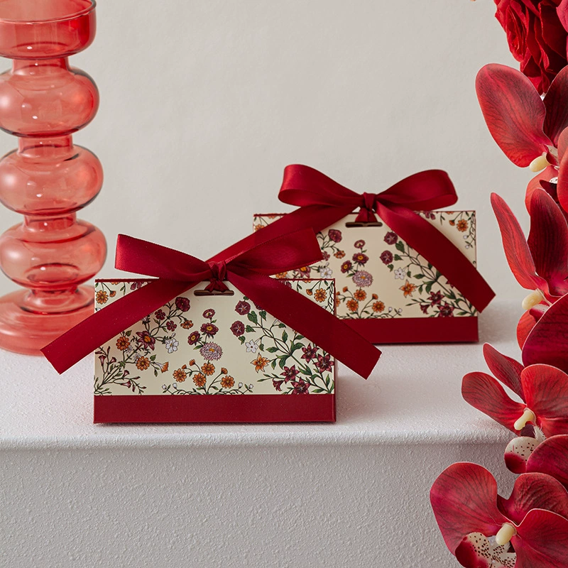 Цветочная свадебная коробка для свадебных конфет свадебный подарок ручной конфеты подарочная коробка помолвка коробка пустая коробка для свадебных конфет коробка