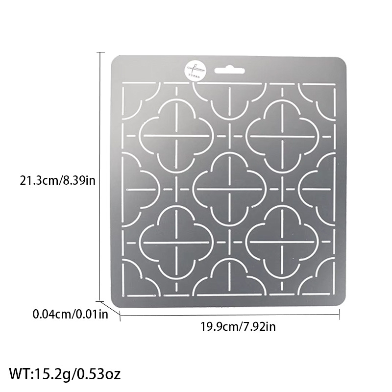 Línea presionando Plantilla de bordado plantilla patrón de ciruela bambú acolchado tablero de dibujo plantilla de bordado herramienta de patchwork