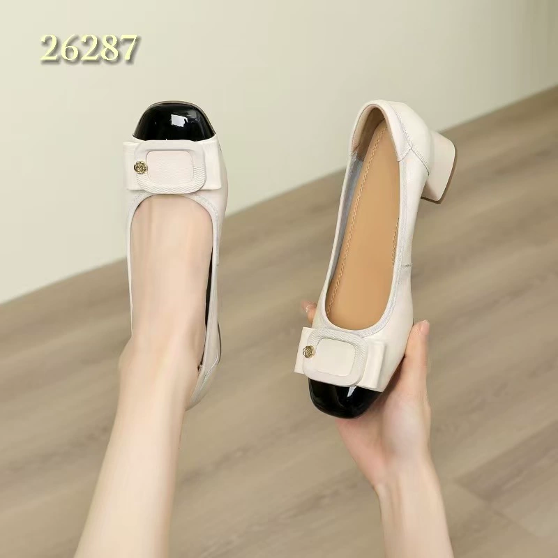 Мягкая кожаная рабочая обувь женская черная рисная плоская кожаная обувь на мягкой подошве для профессионального собеседования