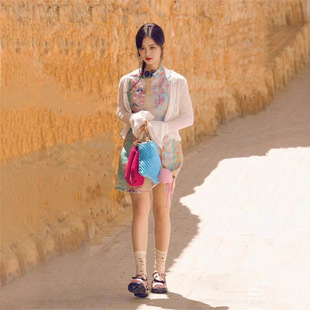 ����ͬ���·���������Ů����ʽ�B��ȹ��ɫӡ���͹űP�۰��ζ�ȹŮ