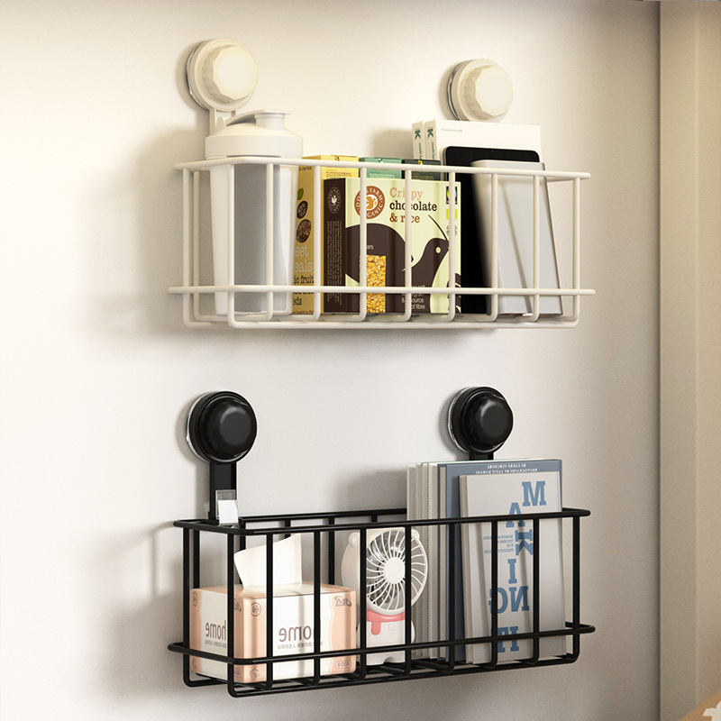 Suction Cup Kitchen Bathroom Storage Rack Punch-Free Refrigerator Storage Rack Side Storage Multi-Functional Wall-Mounted Spice Rack