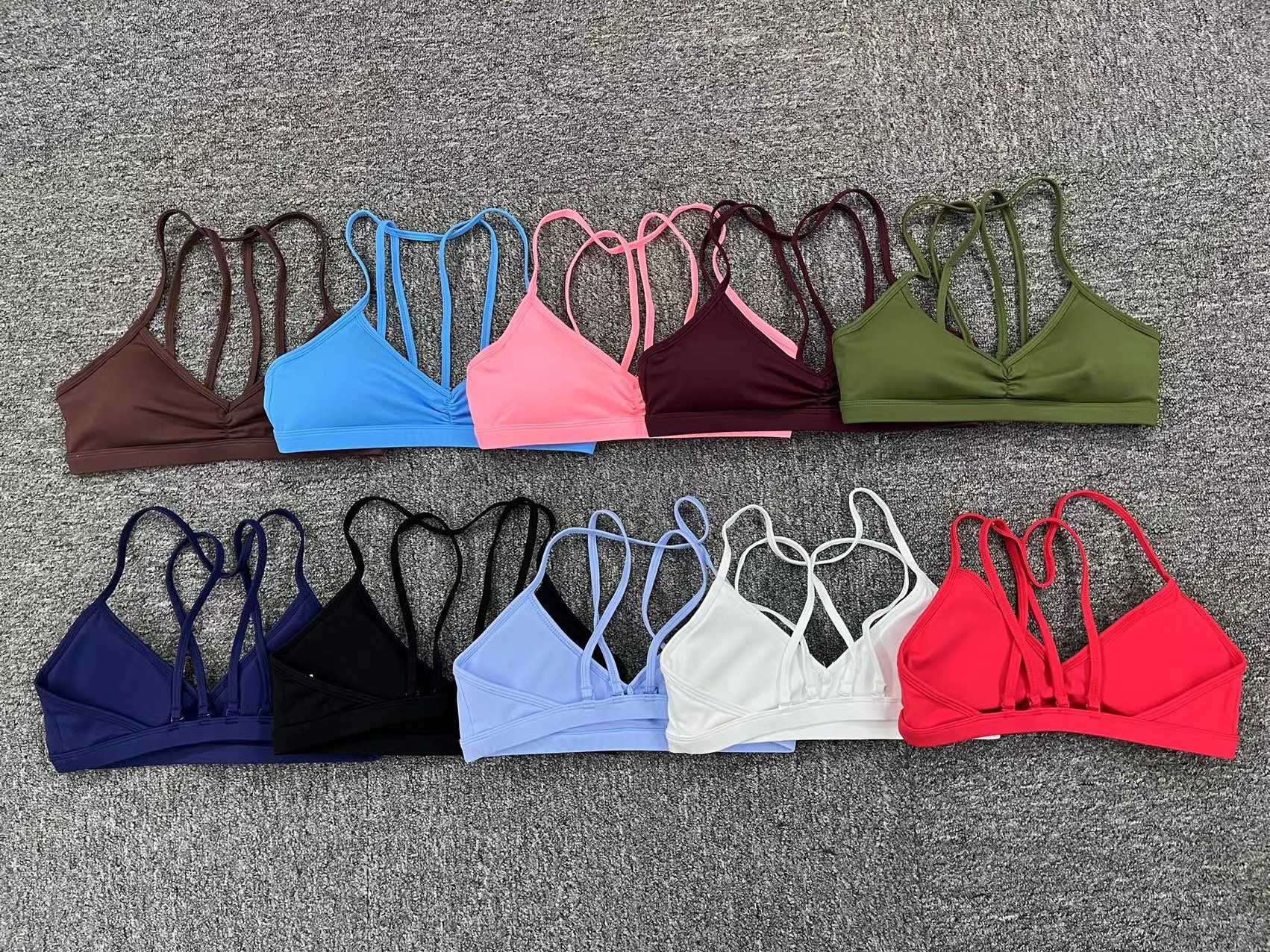 59g Weight Sleeveless Sleeve Length Nylon Fabric Type Short Top Length Halter Crisscross Tank Tops Type Gym, Yoga Occasion Halter Neck Neckline Solid Color Pattern Sports Style Sports Solid Color Nylon Halter Neck Active Tops Halter Crisscross Tank 10