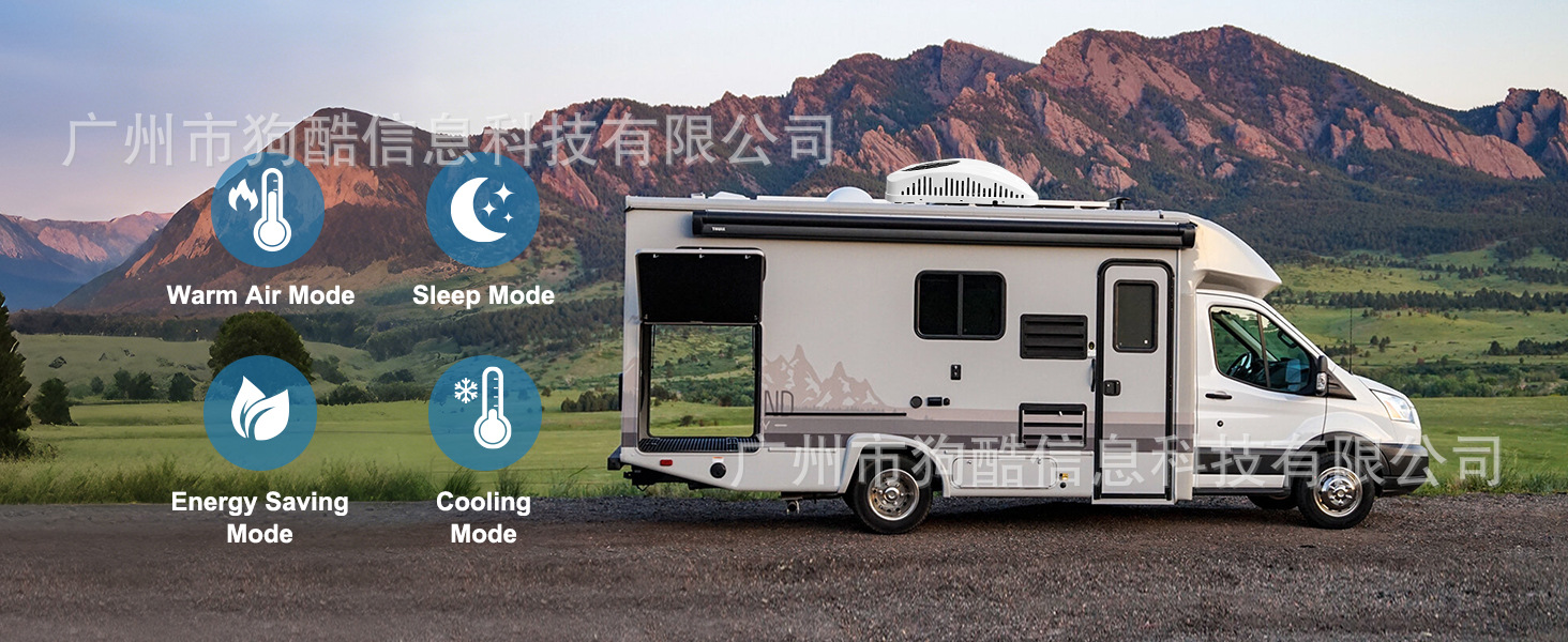 In-Stock Automotive Electric Air Conditioning Unit, Integrated Cooling and Heating, 12V, for Rvs, Large Trucks, Heavy-Duty Trucks, Rooftop-Mounted Parking Air Conditioner
