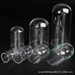 High Borosilicate Glass Cover Wholesale Eternal Flower Glass Cover Glass Vase Fashion Transparent Glass Cover Three-Dimensional