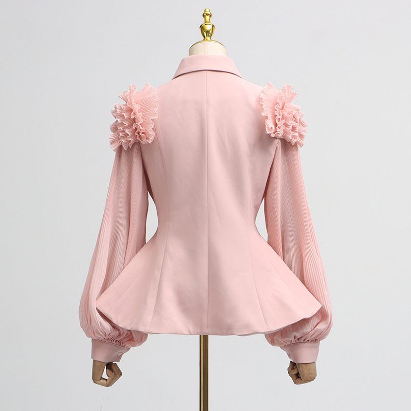 Elegantes Blumen-blusen- Und Rock-set Mit Spitze Für Damen_voghion.com