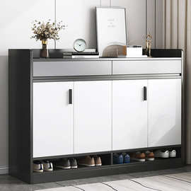 鞋柜家用门口室内带挂衣架一体储物柜新款2026爆款玄关柜入门鞋架