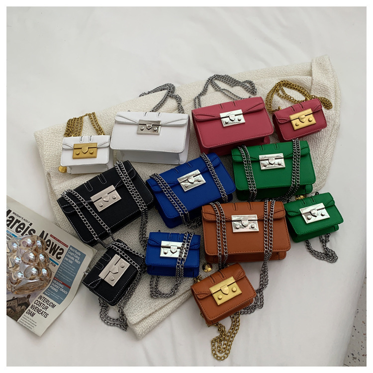 2022 new solid color geometric metal buckle small square bag 161155cmpicture4