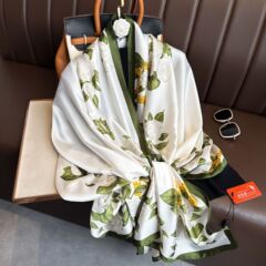 2024 New Silk Scarf~Good Quality~Excellent Gift Choice Light Luxury Style Women's Scarf for Outerwear Simulated Silk Fashion Scarf Shawl