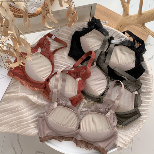 High-end Tuscany sunny sexy adjustable lace bra for women, small cup shaping, comfortable without wire