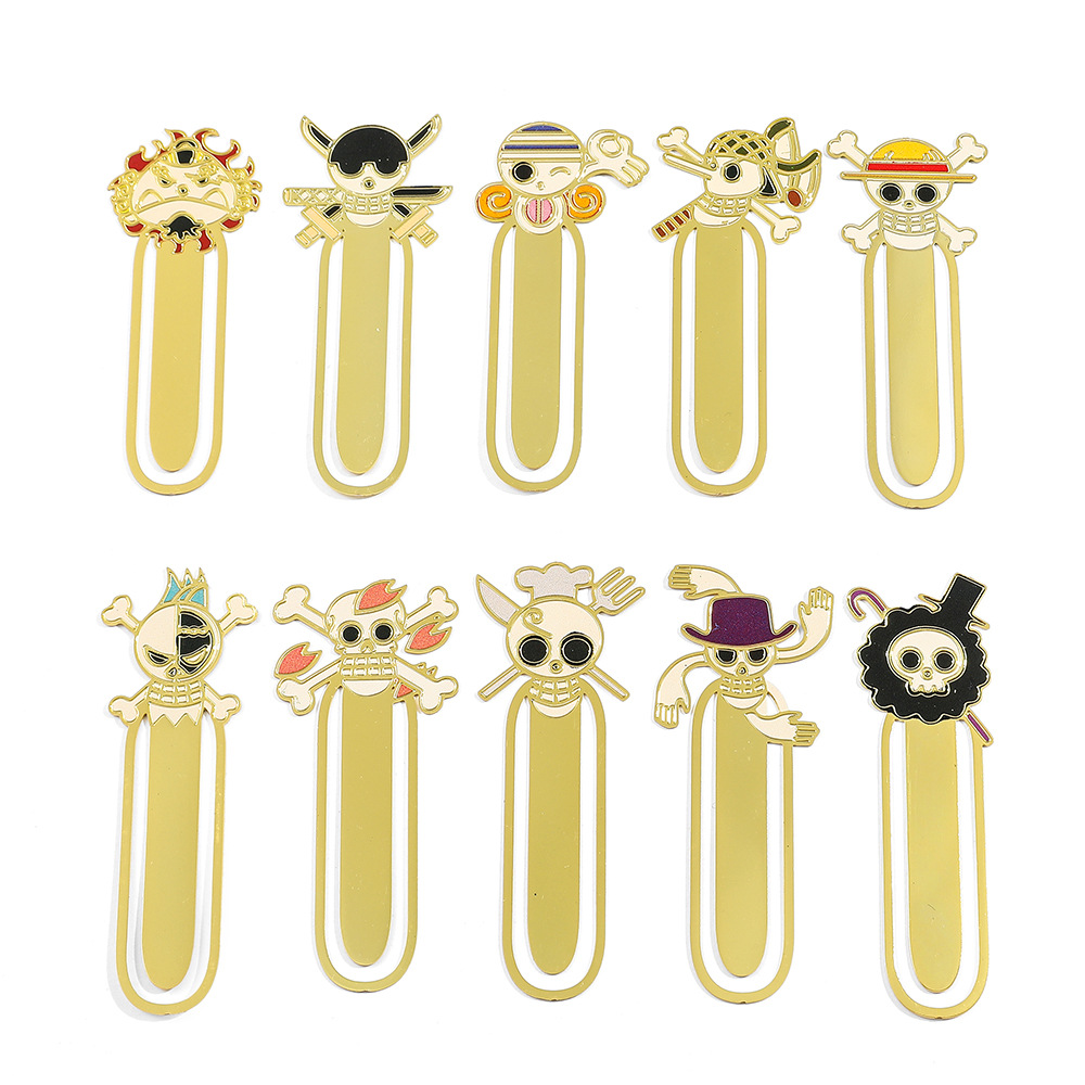 Naval Fortress Metal Skull Bookmark for One Piece Anime Design Bookmark Clip Gift Stationery Souvenir