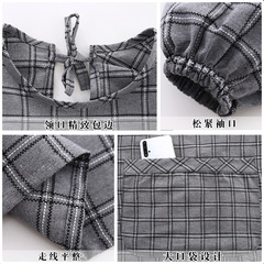 韓版棉布長袖圍裙家用廚房罩衣女新款防污耐髒工作服可愛大人圍腰