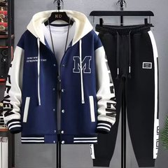 トレーナーカーディガンジャケットメンズ大きいサイズ半袖スーツティーンエイジャー春秋スポーツ中学生ハンサムメンズウェア