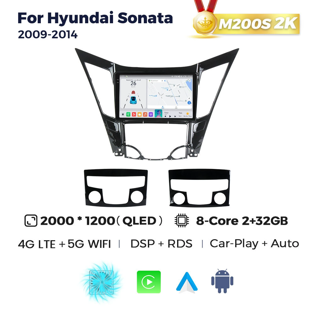 Подходит для автомагнитолы Hyundai Sonata 8 2009-2014 восьмого поколения, навигатор на Android в среднюю консоль