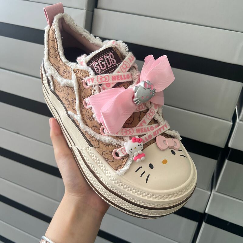 实拍-改标版Canvas-帆布鞋三丽鸥凯蒂猫联名 Sanrio Hello Kitty|undefined