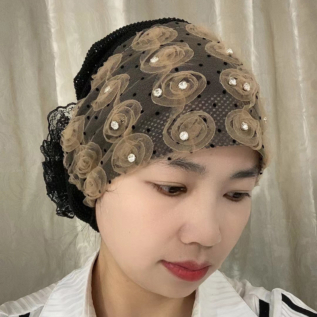 Brown hair hat