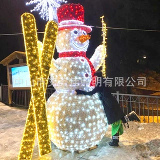 圣诞节 LED昔草雪人发光造型灯商场草地户外文旅景观灯小品装饰灯
