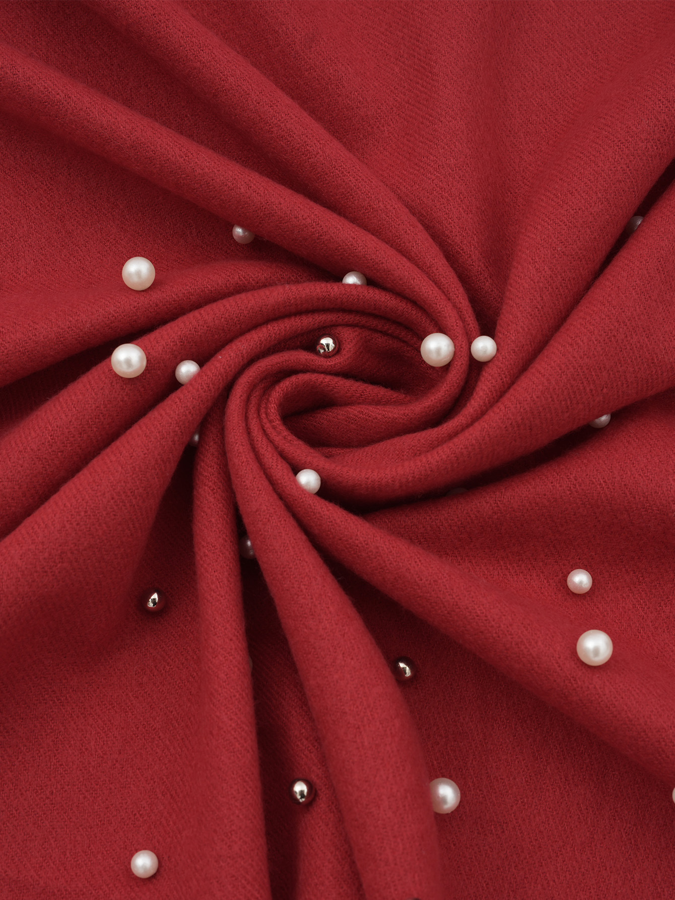 Vente chaude nouvelle automne et hiver couleur unie cheveux épineux clou perle châle en Europe et en Amérique, écharpe femme gland chaud épaissi_voghion.com