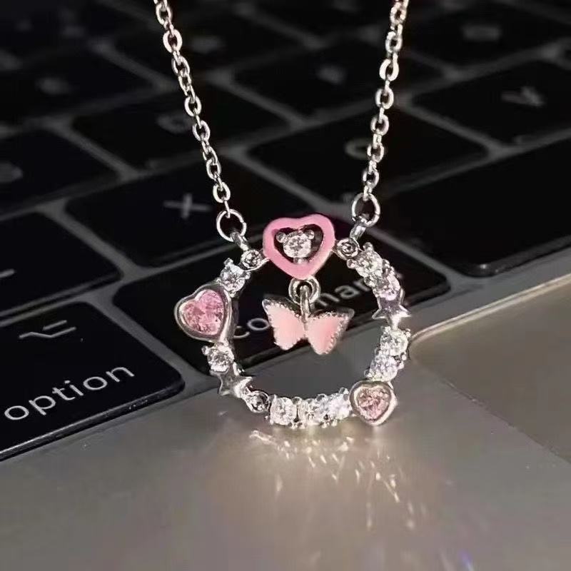 Collar con anillo para parejas, colgante Mobius de lujo discreto, regalo para novia o mejor amiga.