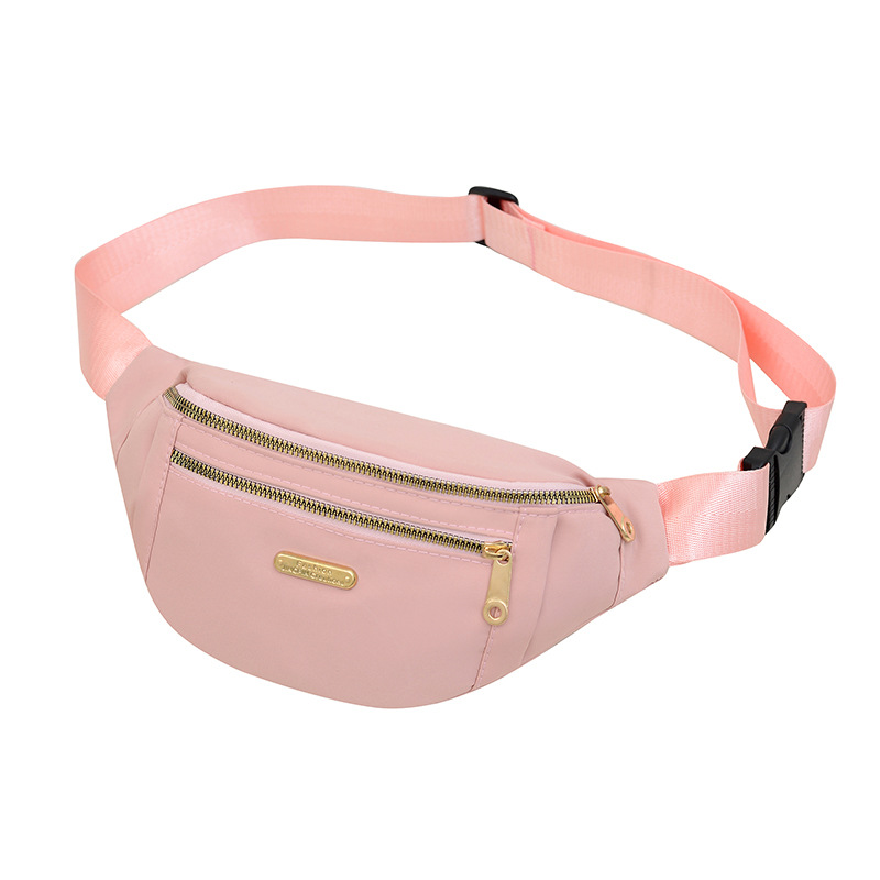 Bolso de cintura al por mayor de gran capacidad coreana bolso de cintura de moda de mujer doble cremallera bolso de cintura de teléfono móvil bolso de pecho de mujer