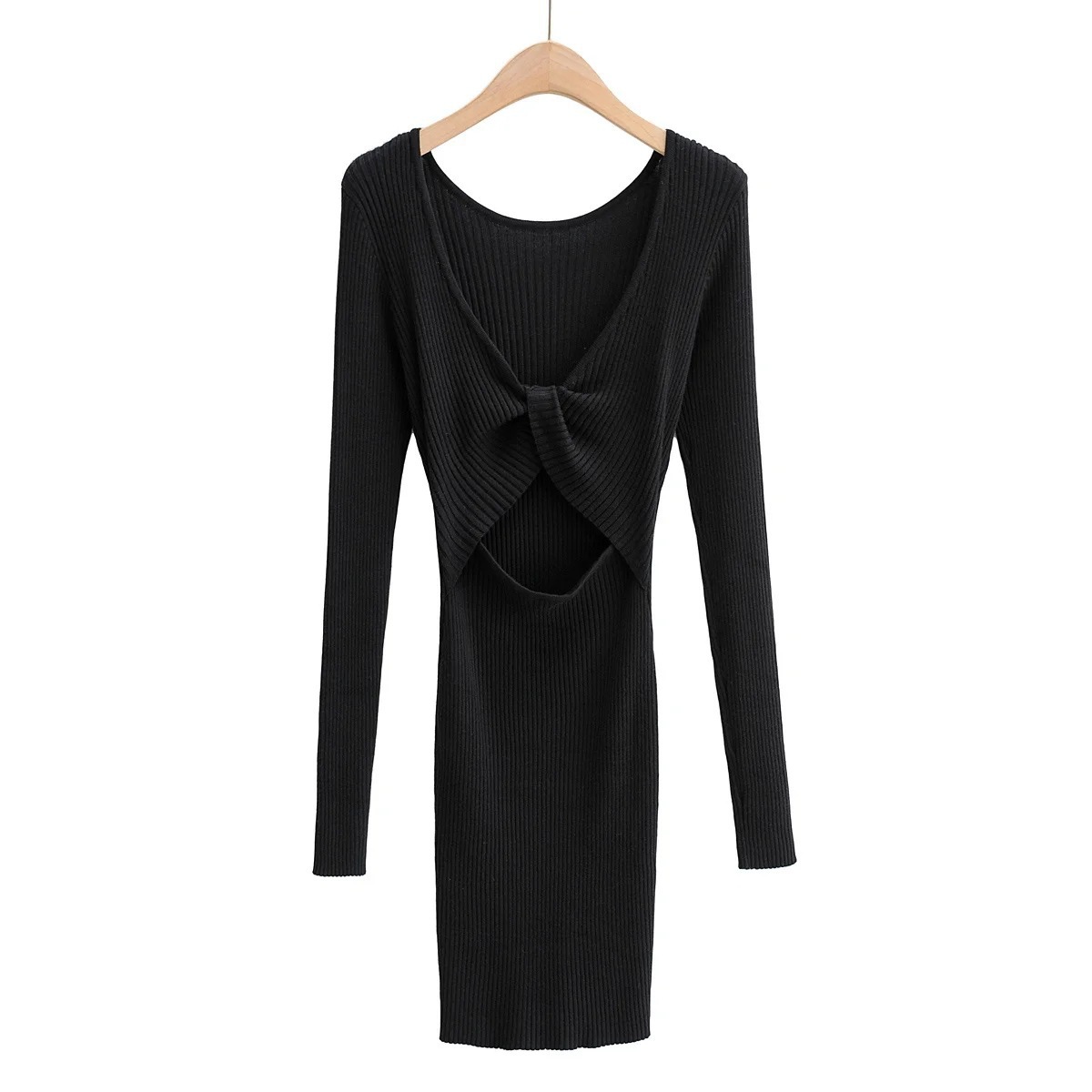 Sexy elastic knitted dress