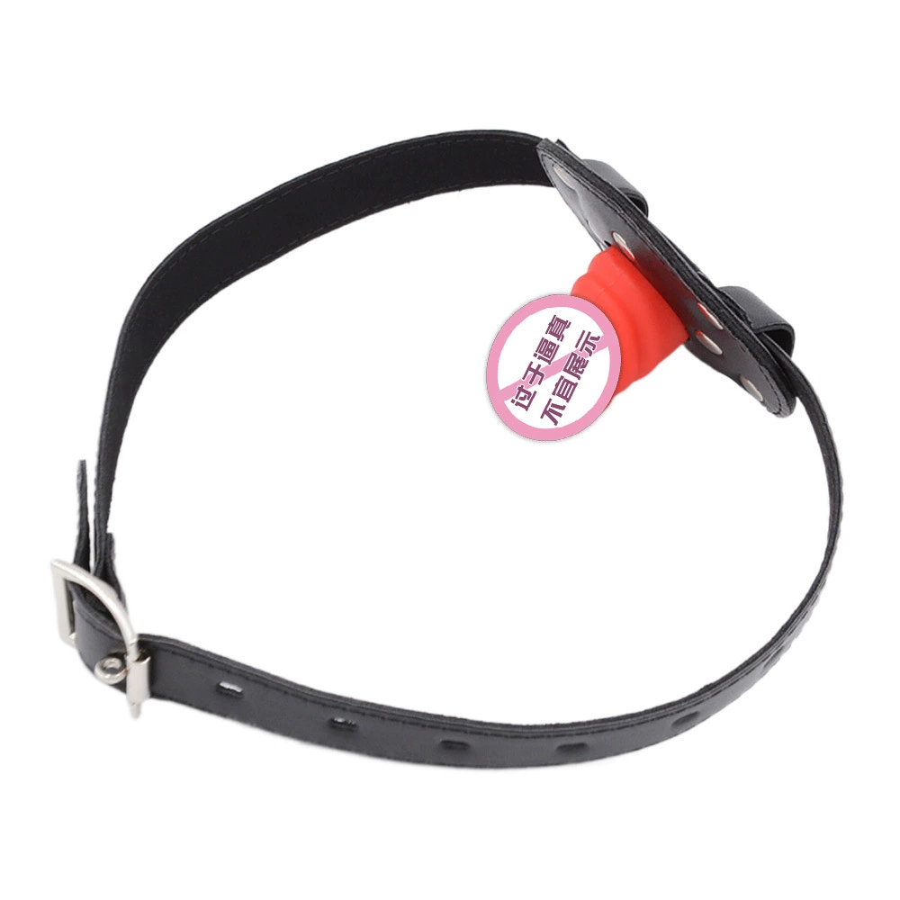 Silicone mouth plug (SM) deep-throat simulation, 5.5 & 10 cm, adjustable leather head strap