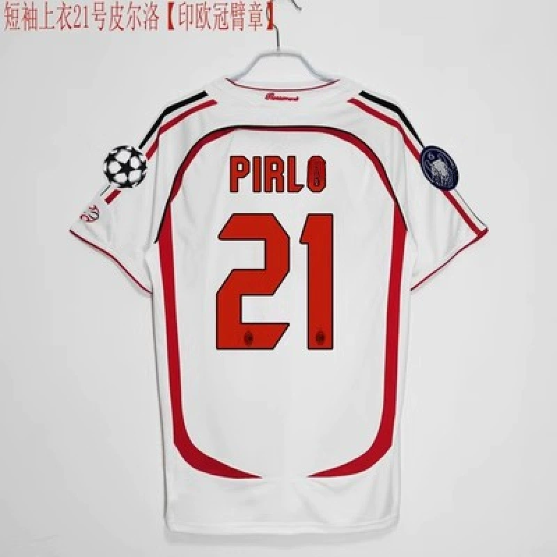 Ретро-футболка 0607AC22 Kakanestama R Tini Inzagi Pirlo длинные рукава, футболка для футбола