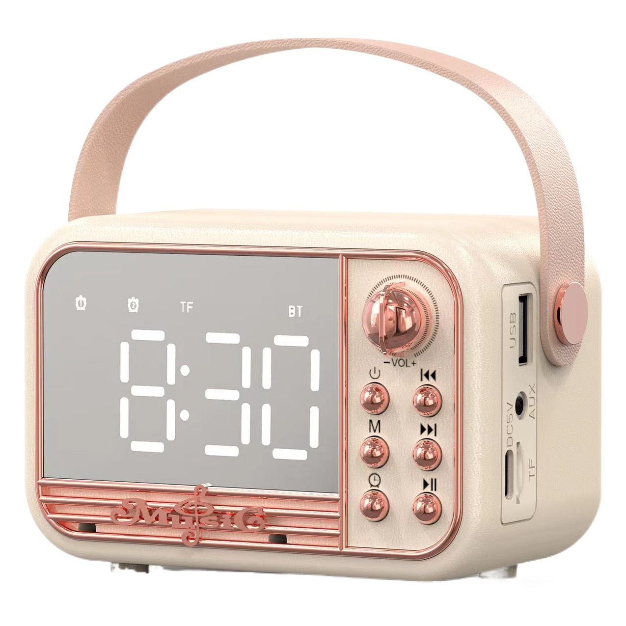 K canción Bluetooth audio Bluetooth altavoz micrófono todo en uno portátil retro despertador altavoz regalo al por mayor puede ser transfronterizo