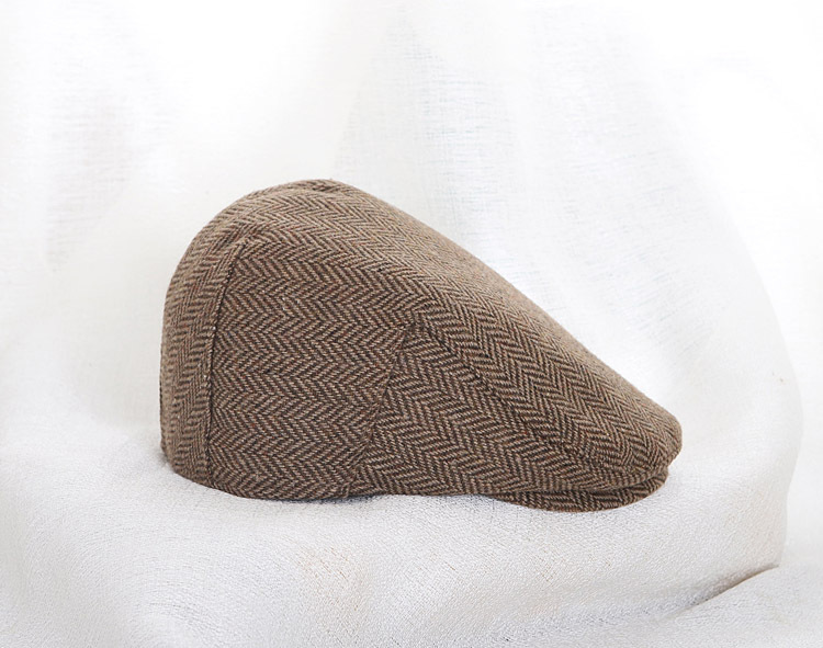 Unisex Newsboy Cap Herringbone Vintage Octagonal Hat For Couples_voghion.com