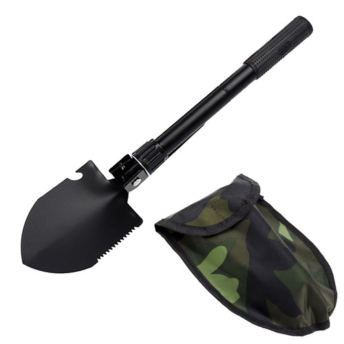 Outdoor tools engineer shovel, shovel, vehicle-mounted stainless steel four-in-one multi-function folding shovel, garden military shovel