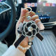 Creative Camellia Bow Bag Pendant Key Chain Fashion Pearl Chain Korean Car Keychain Women's Circle
