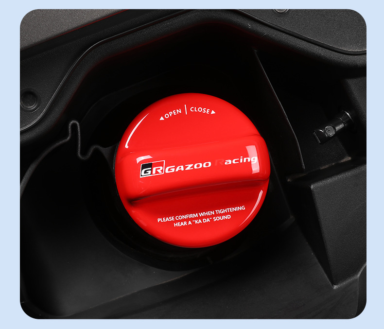 Suitable for all Toyota models RAV4, Camry, Prado, alloy throttle cover, GR carbon fiber pattern decorative protective cover