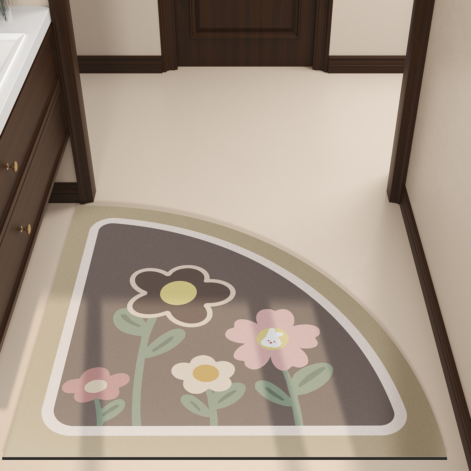 Baño americano absorción alfombra de suelo inodoro almohadilla de barro de diatomeas puerta de entrada alfombra de secado rápido alfombra antideslizante inodoro