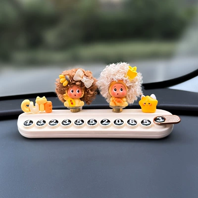 Phone Number Plate for Car, Cute – Nömrəli dayanma kartı - rotatable-bread-starman-c-bread-starman-f