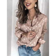 2024外贸新款敦煌亚马逊速卖通爆款女士长袖衬衣烫金印花个性衬衣