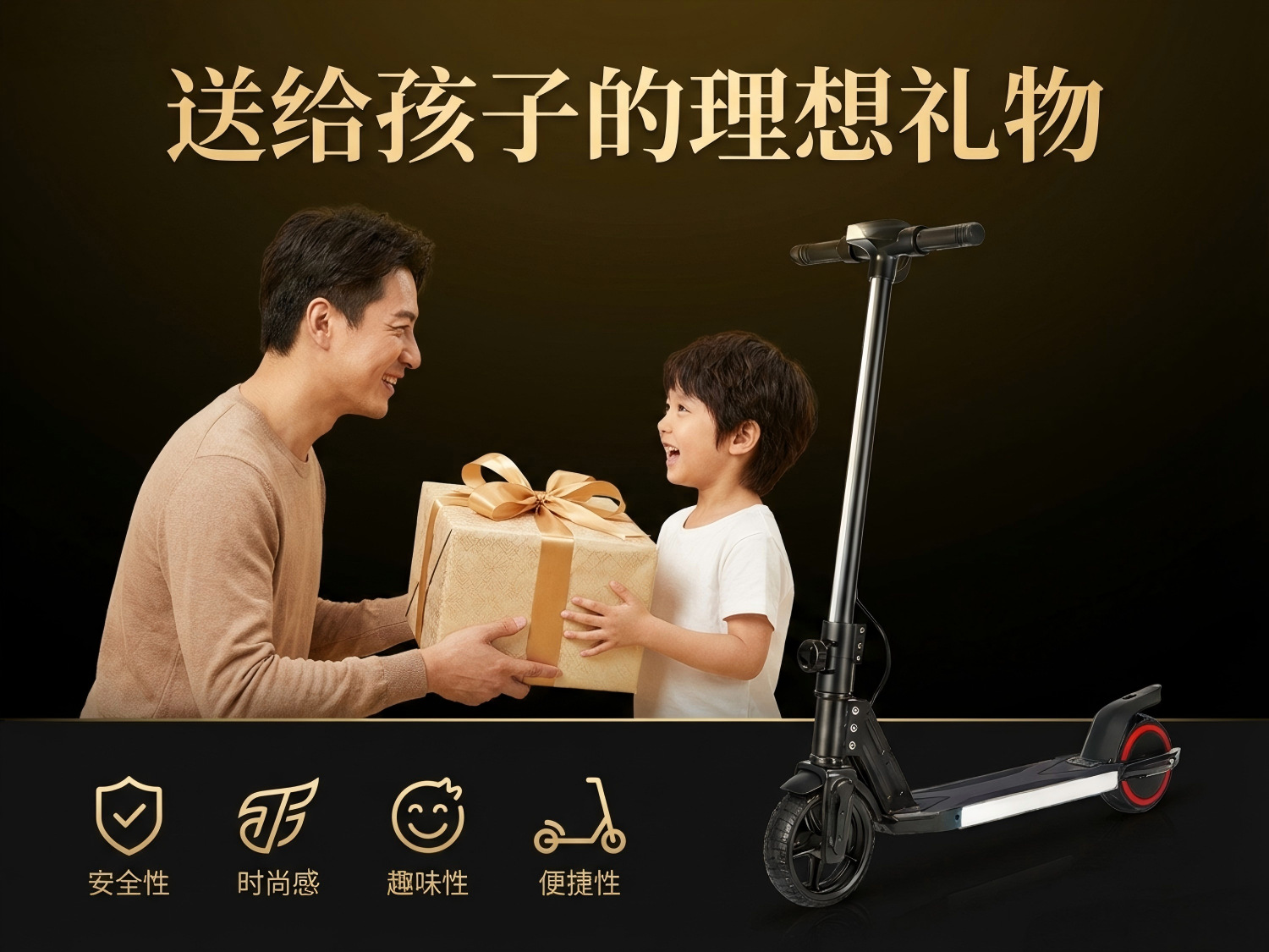 Factory Direct Sales Scooter for Teenagers and Children, Lithium Battery Folding Electric Scooter with Led Display