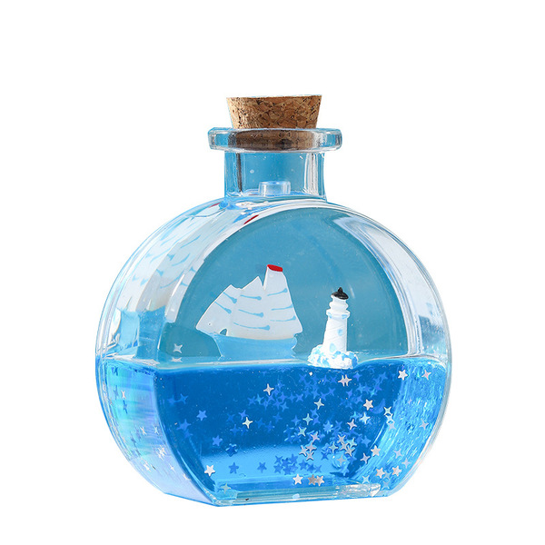 Creative marine animal oil drop liquid quicksand bottle colorful…