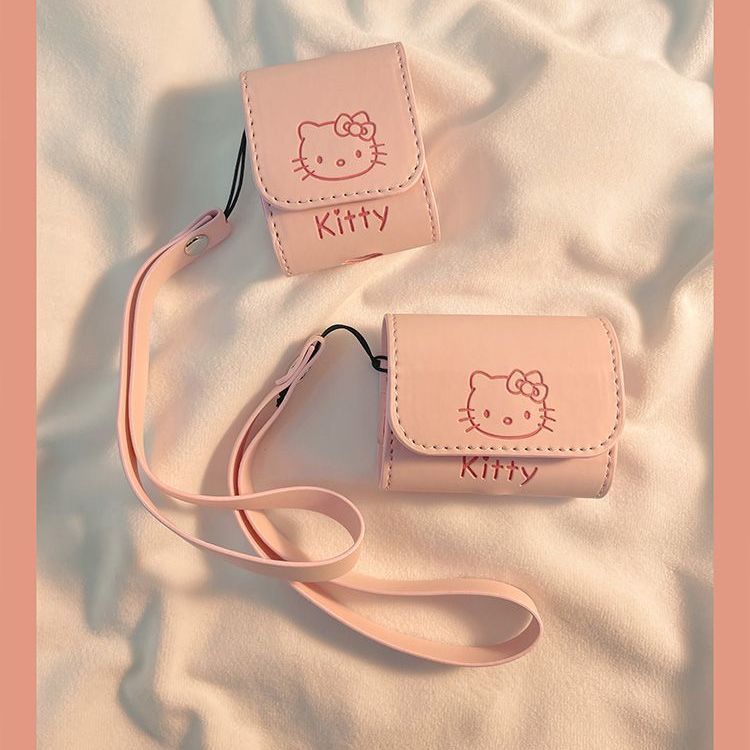 粉色kt猫适用AirPodspro2苹果蓝牙无线耳机套1/2/3代可爱皮套软