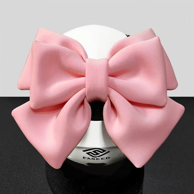 Motorcycle Helmet Bow Full-Face Helmet Rider Motorcycle Decoration Riding Electric Vehicle Summer Retro Bow Internet Celebrity