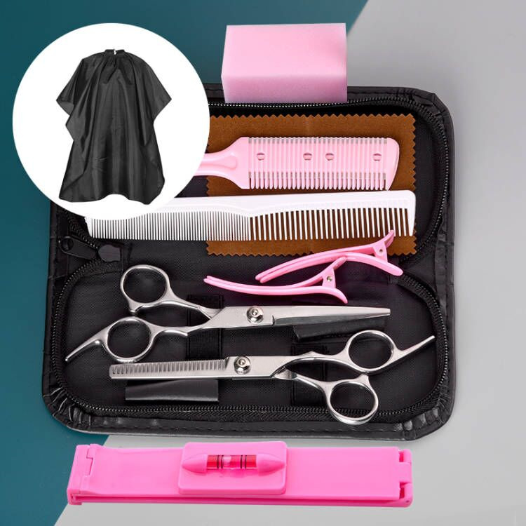 Tijeras de peluquería profesionales de acero inoxidable – juego para corte, flequillo y afinado, uso doméstico y profesional, al por mayor