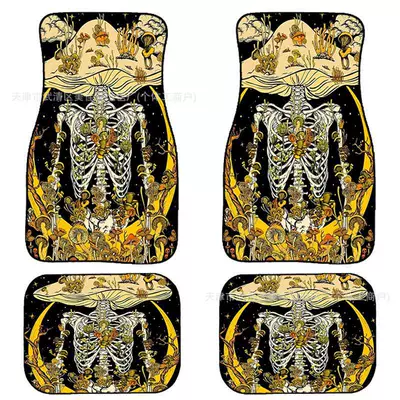 Avtomobil döşəmə paspasları – Amazon TEMU foot mat wholesale - rz-skull-3-33-44cm-two-pieces