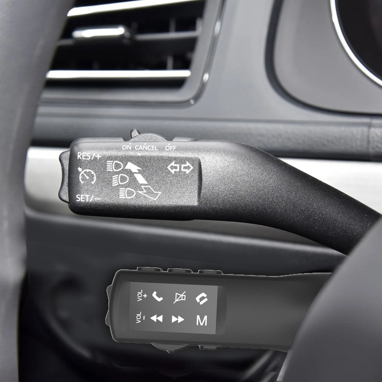 Cross-border new car multi-function steering wheel control button handle Universal square control button Android large screen dedicated