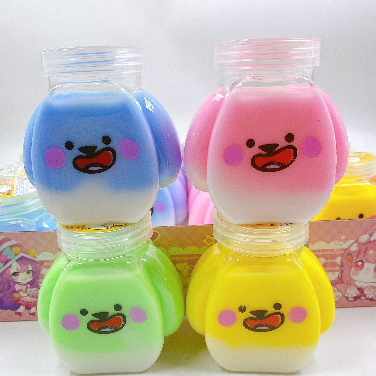 Juguetes para niños nuevos pingüinos espumantes de barro de cristal slim abrazar leche descomprimida barro de color agua falsa 2 yuanes al por mayor