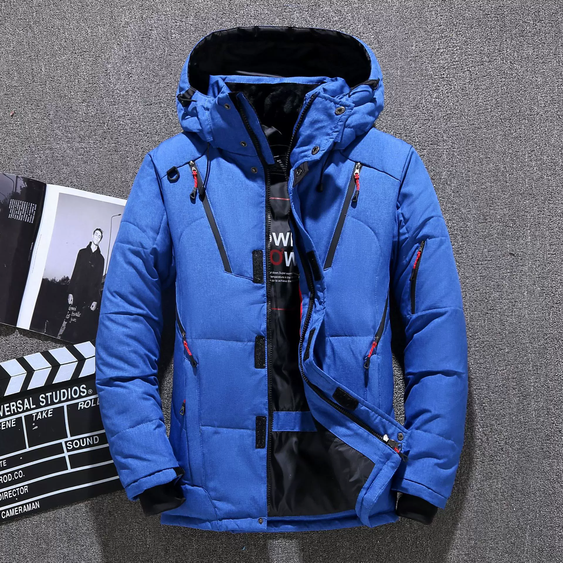 跨境专供羽绒服男短款男士冬季加厚上衣休闲户外亚马逊速卖通1987